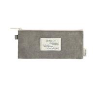 Monolike Archive247 Faded Pencil Case, Light Gray - Classic Muted Tone Desk Organizer, Vintage Minimalist Writing Instrument Pouch