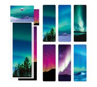 Monolike Aurora Pink+Green Acrylic Bookmark 6P Set - Modern Book Accessory for Aesthetic Reading