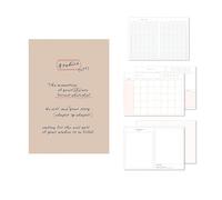Monolike B6 Archive247 Diary 6 Month Planner, 01.Beige - Academic Planner, Weekly & Monthly Planner, Scheduler, Undated Planner, 128x182mm
