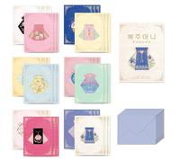 Monolike Day by Day Card, 103 Lucky Pouch - Mix 48 Mini Single cards, 24 envelopes Package