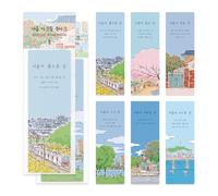 Monolike Seoul Spring + Summer Acrylic Bookmark 6P Set - Modern Book Accessory for Aesthetic Reading