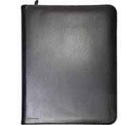 Monolith Zipped Leather Ring Binder w/Internal Pockets A4 Black 2924