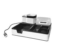 monolith DO 003-17 - Desk Organiser, Desk Organiser with 3 USB Charging Ports, Smartphone Slot, Pen Holder and Storage Compartment, 1 Piece