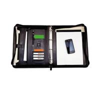 Monolith Executive bonded leather zipped folio conference folder 2924