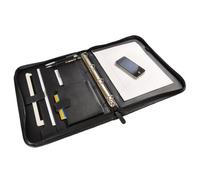 Monolith 2754 A4 Zip Fastening Folio Case - Black
