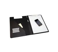 monolith 2000002801 Writing Case DIN A4 Leather Look Black Clip Function