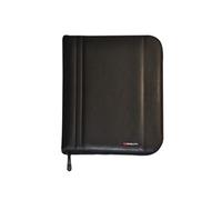 Monolith Leather Look Zipped Ring Binder PU A4 Black