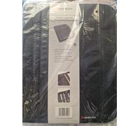 Monolith Leather Look Zipped Ring Binder PU A4 Black