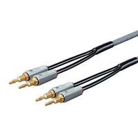 Monolith Multi-Strand Conductors Speaker Wire - 10 Feet - Pair, PE Insulated, 14AWG, Oxygen Free Copper With Gold Plated Banana Plug Connectors