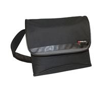 Masters Computer Messenger Bag Nylon Flap-over with Padded Laptop Section Black and Grey Ref 2386
