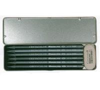 Monolith Pocket Set Tin Box 7, graphite pencil graged set in tin with eraser