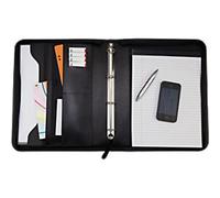 Monolith Zip Folder A4 Faux Leather Black 2912