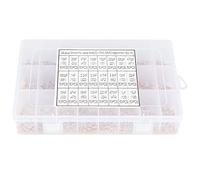Monolithic Ceramic Capacitor Assortment Kit, 24 Values 50V 10pF?10uF, 1200pcs - High Capacitance, Compact Design, Ideal for Electronics Hobbyists and Professionals
