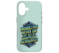 Monoliths Never Die Funny Software Architecture Developer Case for iPhone 17
