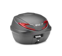 MONOLOCK 36L Black Top Case With Red Reflectors And Universal Plate And Kit GIVI
