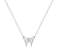 MONOOC Dainty Initial Butterfly Necklace, 14K Silver Plated Butterfly Choker Pendant Necklaces E Initial Letter Necklace Minimalist Butterfly Charm Necklace Jewelry Gifts for Women Girls