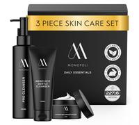Monopoli Skin Daily Essential Kit | 3-Piece Skin Care Set with Pre-Pipel, Mild Cleanser with Amino Acids and Moisturising Moisturiser, Essential Collection for a Skin