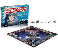 Winning Moves Attack on Titan The Final Season Monopoly Board Game, buy Eren Jaeger, Colossal Titan, Gabi Braun, Yelena and trade your way to success, makes a great gift for ages 12 plus
