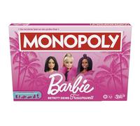 Monopoly Barbie Edition, the classic board game inspired by Barbie's dream world and her adventures, original for children and teenagers