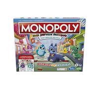 Monopoly Board Game, Board Game for Kids, 2-Sided Game Board, Fun Teaching Tool for Families; My First; 4+
