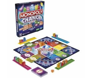Monopoly Chance Fast Monopoly Family Board Game for 2 to 4 Players, Approx. 20 Minutes