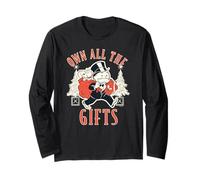 Monopoly Christmas Own All The Gifts Distressed Poster Long Sleeve T-Shirt