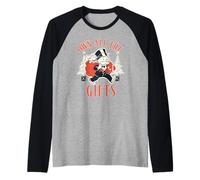 Monopoly Christmas Own All The Gifts Distressed Poster Raglan Baseball Tee