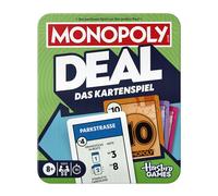 Monopoly Deal Card Game in a Storage Tin for Collecting, from 8 Years, 2 - 5 Players, Entertaining Family Game for Children, Teenagers and Adults, Travel Game - German Version