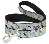 Monopoly Dog Leash | Monopoly Game Board Spaces Collage Durable Stylish For Walks