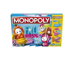 MONOPOLY Fall Guys Ultimate Knockout Edition Board Game for Players Ages 8 and Up, Dodge Interactive Obstacles, Includes Knockout Die