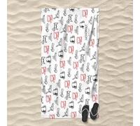 Monopoly Figures Pattern Beach Towel