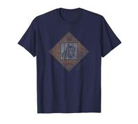 Monopoly Game Board Just Visiting in Jail Distressed Icon T-Shirt, Men, Navy Blue, 3X-Large