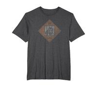 Monopoly Game Board Just Visiting in Jail Distressed Icon T-Shirt, Men's Big and Tall, Dark Heather Grey, 2X Tall