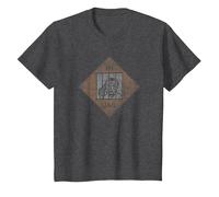 Monopoly Game Board Just Visiting in Jail Distressed Icon T-Shirt, Youth, Dark Heather Grey, Small