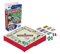 Monopoly Grab and Go Game for Kids Ages 8 and Up, Portable Travel Game for 2-4 Players
