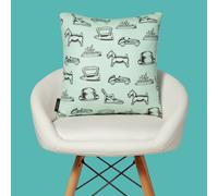 Monopoly Iron Letterpress Square Cushion - 60x60cm - Soft Touch