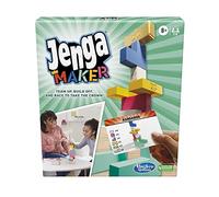 Monopoly Jenga Maker - Wooden Blocks Stacking Tower Game for Kids Ages 8 and Up, 2-6 Players, Multicolor