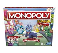 Monopoly Junior Board Game 2-Sided Board, 2 Games in 1, Ages 4+, 2-6 Players, Polish Version