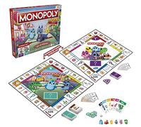 Monopoly Junior, 2 Sided Game Plan, 2 Games in One, Monopoly Game for Younger Kids, Children's Game, Junior Game