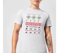Monopoly Men's Christmas T-Shirt - Grey | Size: XL Monopoly Grey XL