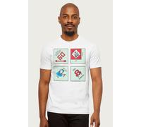 Monopoly Men's Classic Corner Tiles T-Shirt in White | Size: XL Monopoly White XL