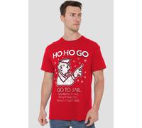Monopoly Men's Ho Ho Go To Jail T-Shirt Red | Size: 2XL Monopoly Red 2XL