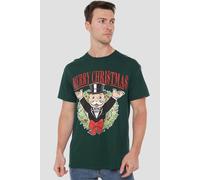Monopoly Men's Man Merry Christmas T-Shirt Green | Size: Medium Monopoly Green M
