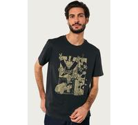 Monopoly Men's Man Player Montage T-Shirt in Black | Size: XL Monopoly Black XL