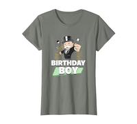 Monopoly Mr. Monopoly Birthday Boy Bling Portrait T-Shirt, Women, Olive Heather, Small