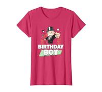 Monopoly Mr. Monopoly Birthday Boy Bling Portrait T-Shirt, Women, Red Heather, Small