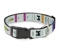 Monopoly Plastic Clip Dog Collar | Monopoly Game Board Spaces Durable Adjustable ID Tag Ring Side Release
