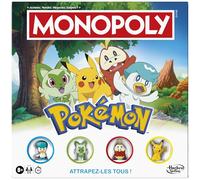 Monopoly Pokémon Edition Board Game - French Version, 4 Players, Age 8+