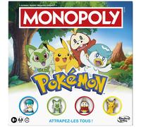 Monopoly Pokémon Edition Board Game - French Version, 4 Players, Age 8+