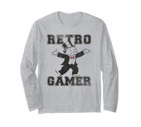 Monopoly Retro Gamer Mr. Monopoly Distressed Style Long Sleeve T-Shirt